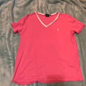 pink sports polo
